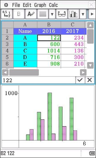 Screenshot of CASIO fx-CG500