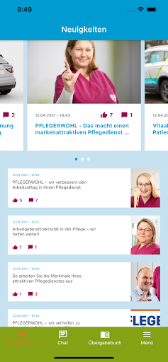 Android application PFLEGERWOHL screenshort