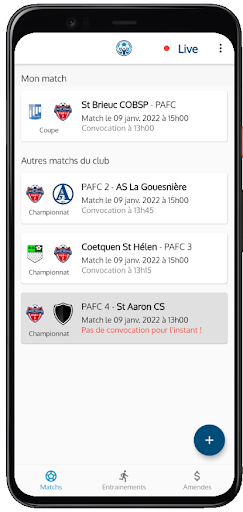 Android application Captain Club screenshort