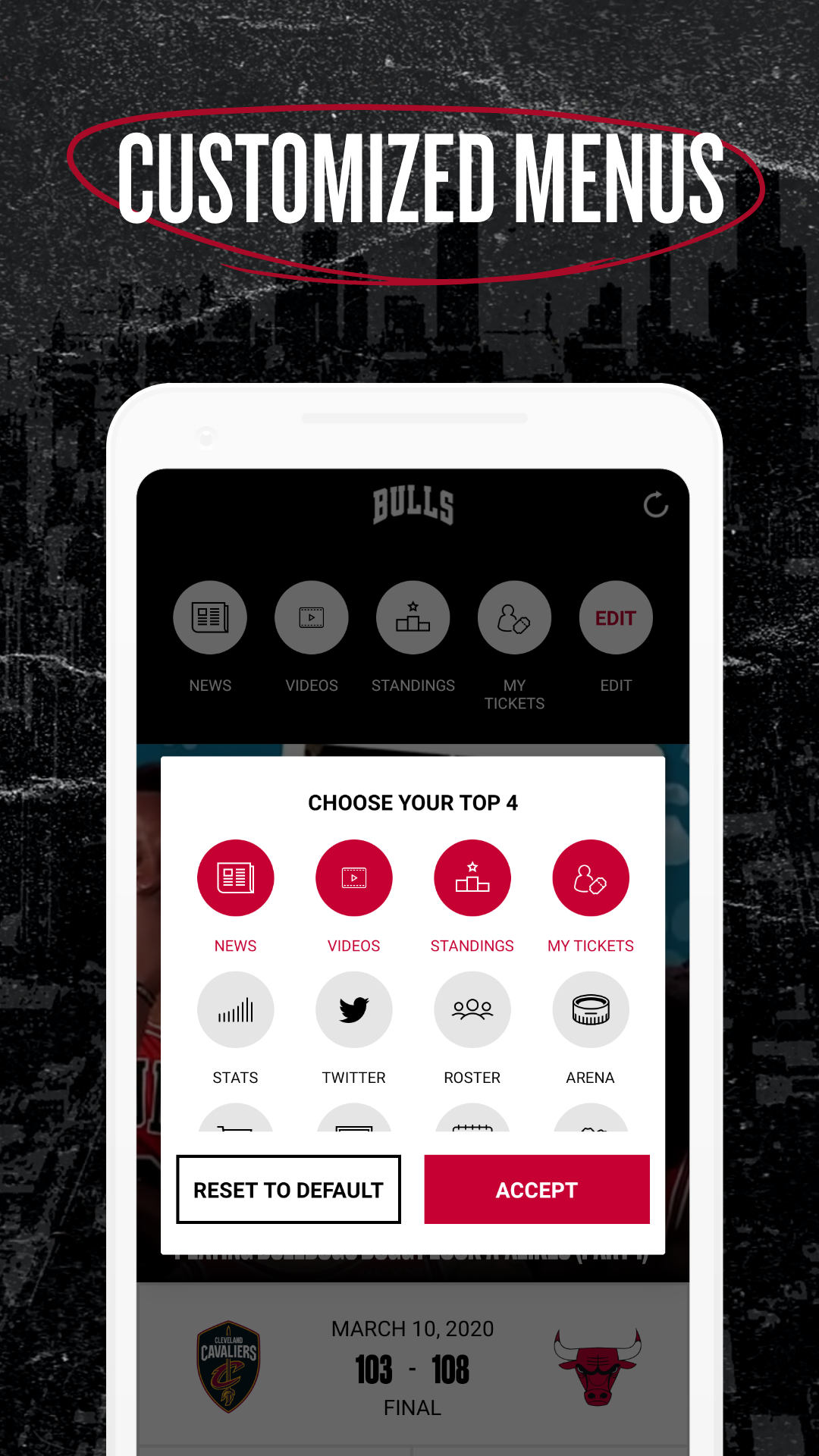 Android application Chicago Bulls screenshort
