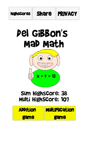 Android application Madmath: Cool Math Games screenshort