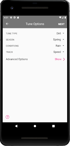 QuickTune H5 for Horizon 5 Screen 2