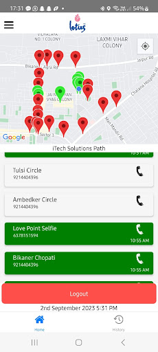 Android application Lotus Dairy - Driver screenshort