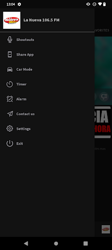 Android application La Nueva 106.5 FM screenshort