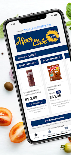 Android application Hiper Clube screenshort
