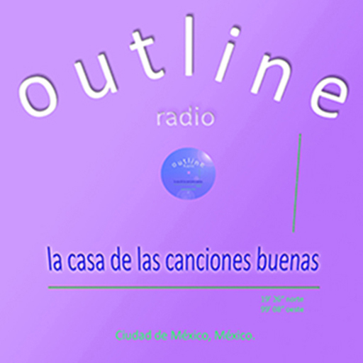 outline radio app logo
