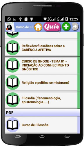 Android application Curso de Filosofia (português) screenshort