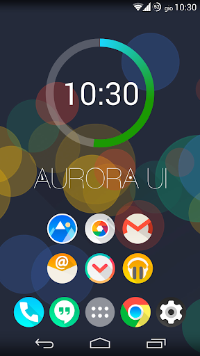 Android application Aurora UI Zooper widget screenshort