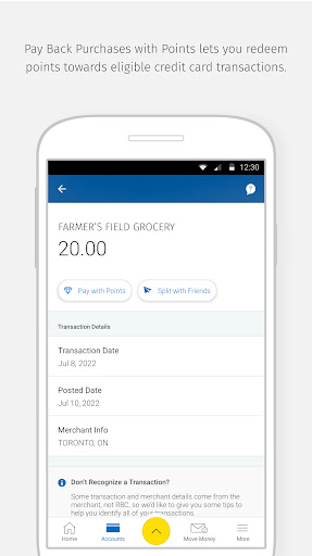 Screenshot of RBC Mobile