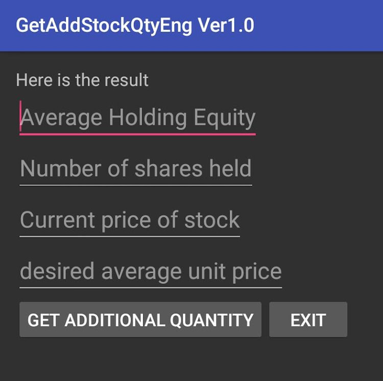 Add Stock Quantity Calculator - 1.24 - (Android)