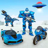 Police Dino Robot Car Game 3d icon