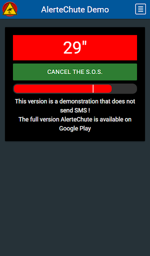 AlerteChute Demo Screen 2