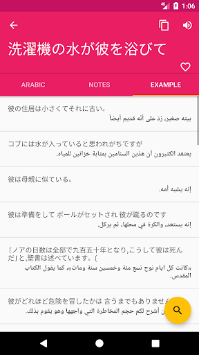 Arabic Japanese Dictionary Screen 3