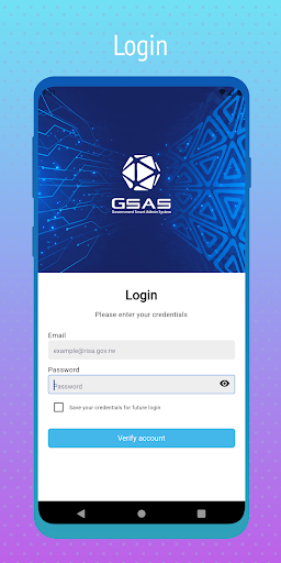 Android application GSAS screenshort