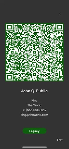 QRCard Screen 2