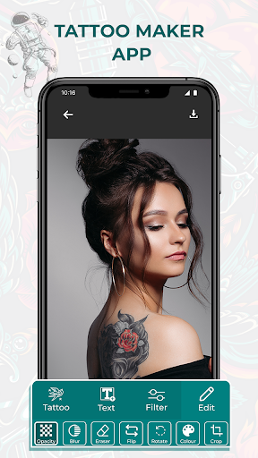 Android application Tattoo Photo Maker & Editor screenshort