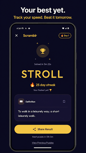 Scramblr: Daily Anagram Puzzle screenshot