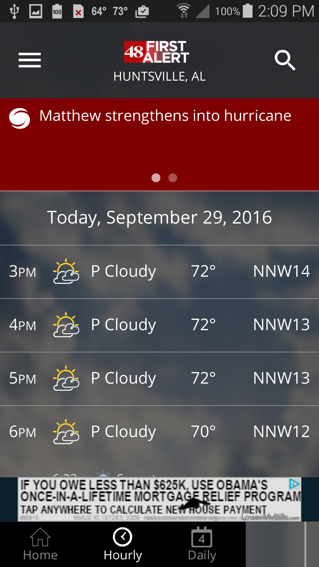 Android application WAFF 48 First Alert Weather screenshort