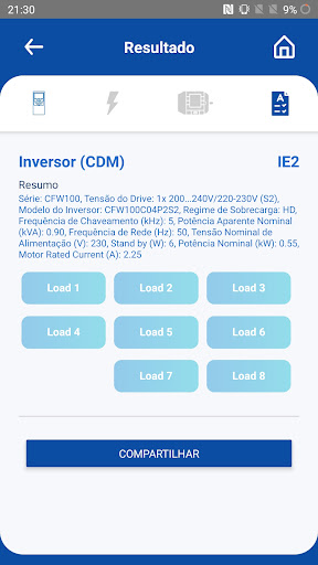 Android application WEG Ecodrive screenshort