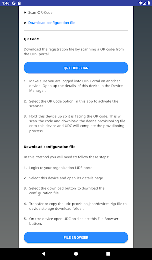 Screenshot of Lenovo Universal Device Client