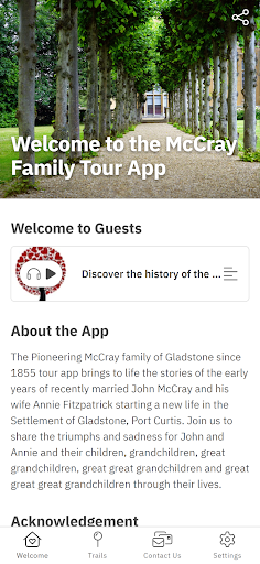 Android application Gladstone McCray Trails screenshort