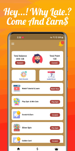 Android application GrandFather Cash - Earn Money screenshort
