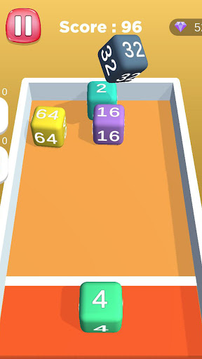 Chain 2048 Merge Game 3D Screen 3