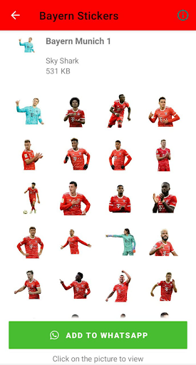 Android application Bayern Munich Stickers screenshort