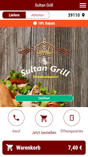 Android application Sultan Grill Magdeburg screenshort