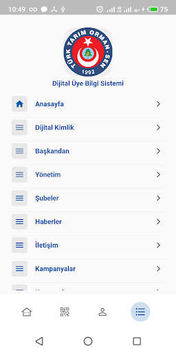 Android application Türk Tarım Orman Sen Kimlik screenshort