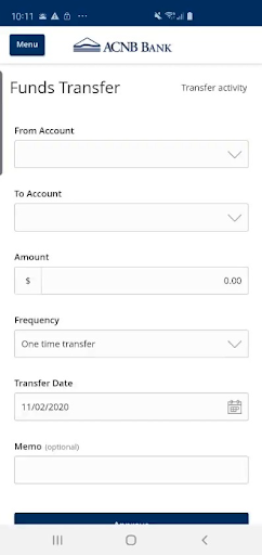 ACNB Bank Mobile App Screen 2
