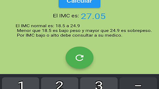 Indice de masa corporal(IMC) screenshot 26