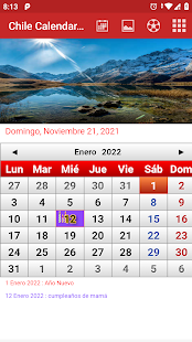 Chile Calendario 2022 Screenshot