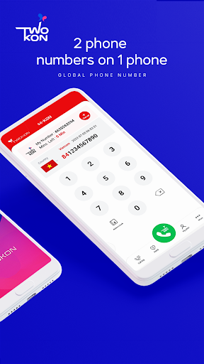 Twokon overseas phone number Screen 2