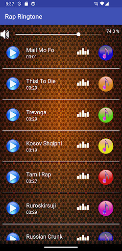 Android application Rap Ringtone screenshort