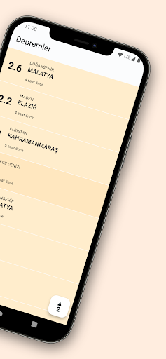 Depremler: Anlık ve Net Screen 2