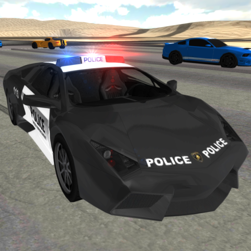 Полицейский вождение автомобил