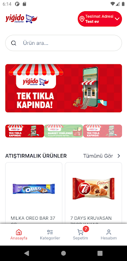 Android application Yiğido Market screenshort