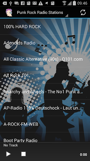 Android application Punk Rock Radio Stations screenshort