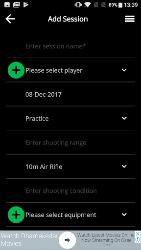 Shooting Analyzer Screen 2