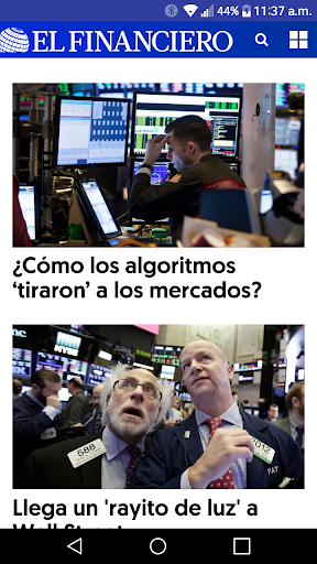 Android application El Financiero screenshort