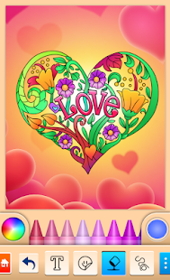 Valentines love coloring book 16.6.6 APK screenshots 2