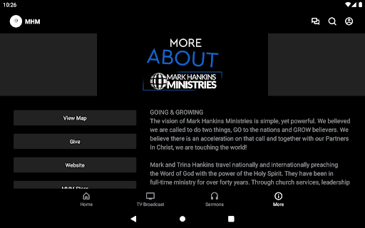 Screenshot of Mark Hankins Ministries