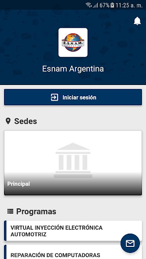 Android application Esnam Argentina screenshort