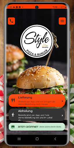 Android application Style Pizza & Burger screenshort