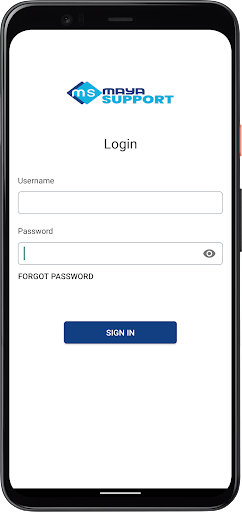 Android application Maya Support screenshort
