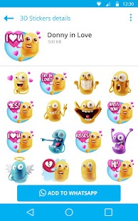 3D Romantic Stickers for whatsapp: WAStickerApps Screenshot