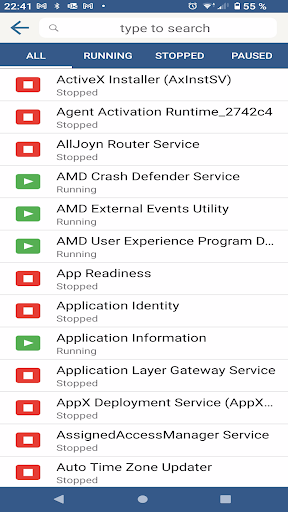Android application Customer Monitor screenshort