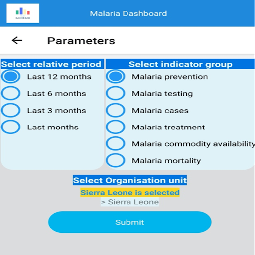 Android application Malaria Dashboard screenshort