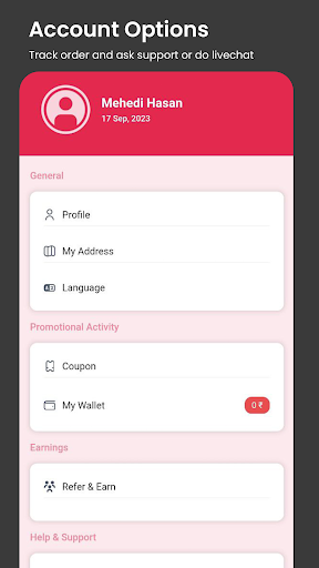 Zoom food and Grocery Screen 3